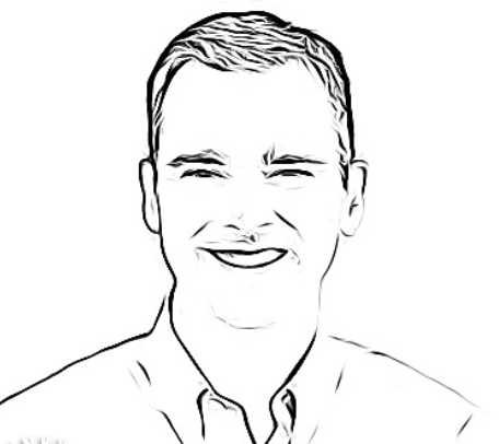 Sketch portrait of Bob Gates