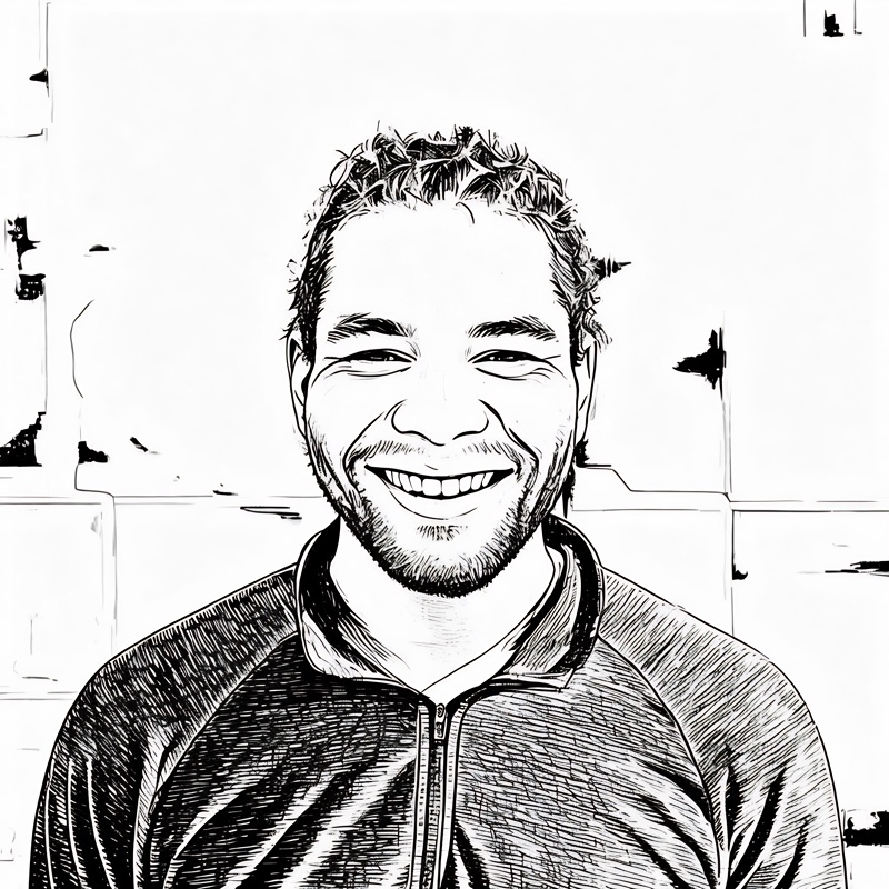 Sketch portrait of Lucas Furtado